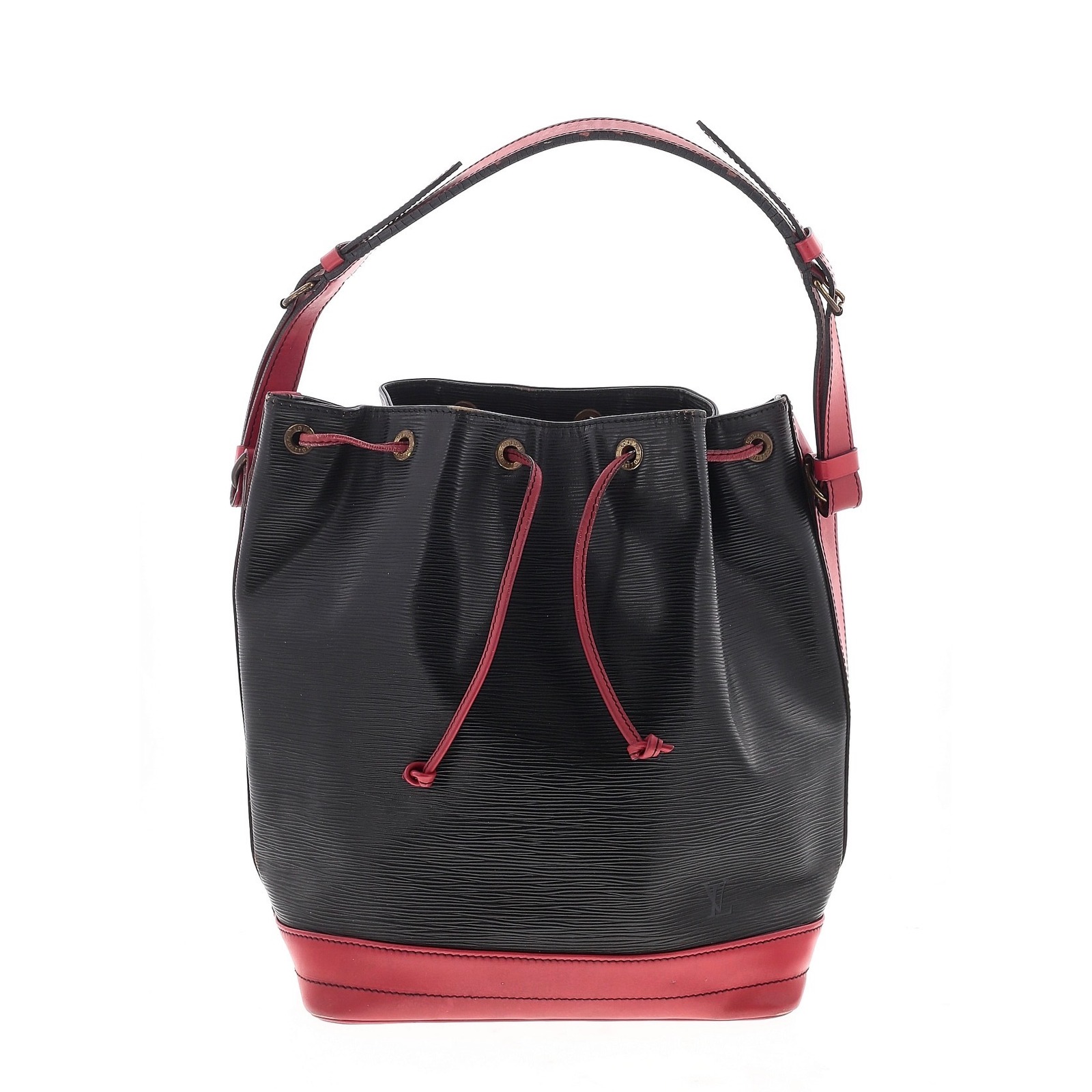 Flawed Gem! Louis Vuitton Noe Bucket Bag Epi Leather Drawstring Bag M44017